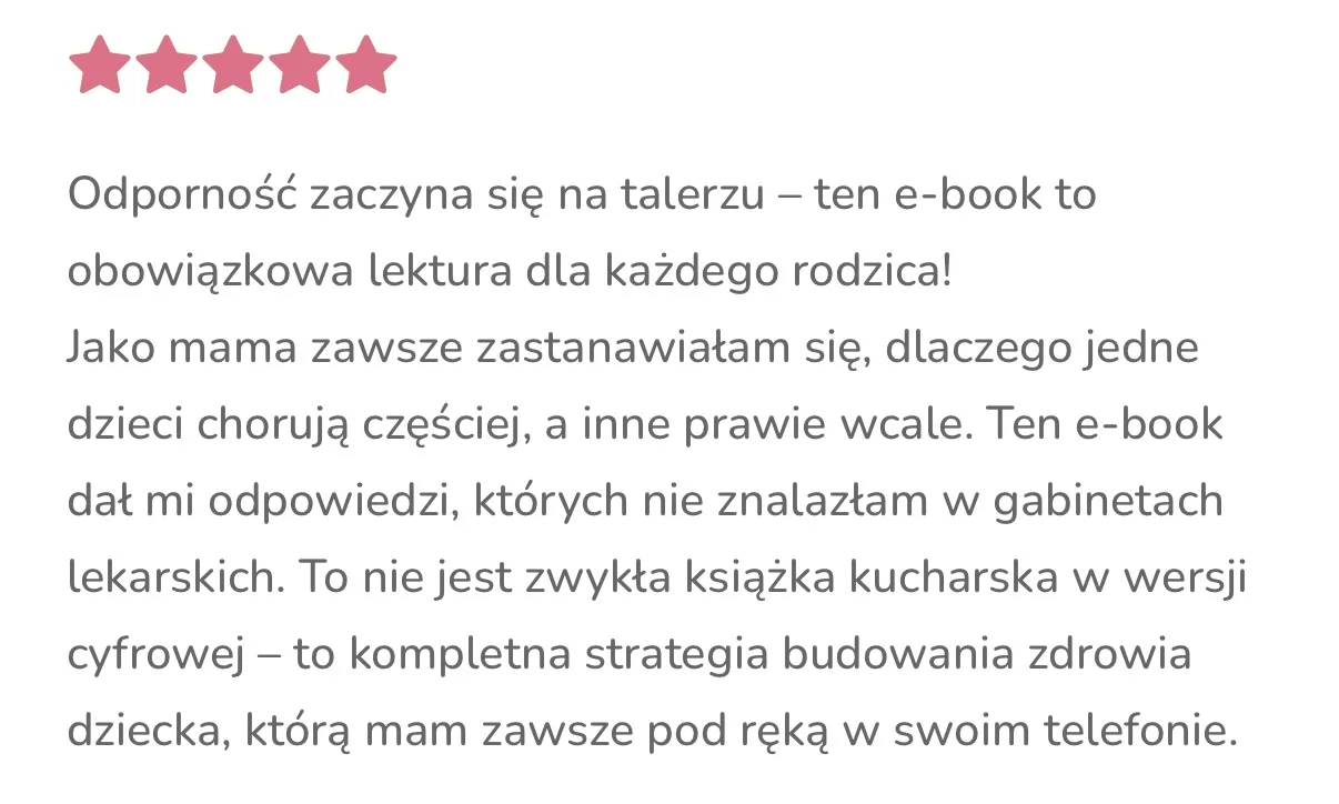 Opinia mamy: odporność zaczyna się na talerzu