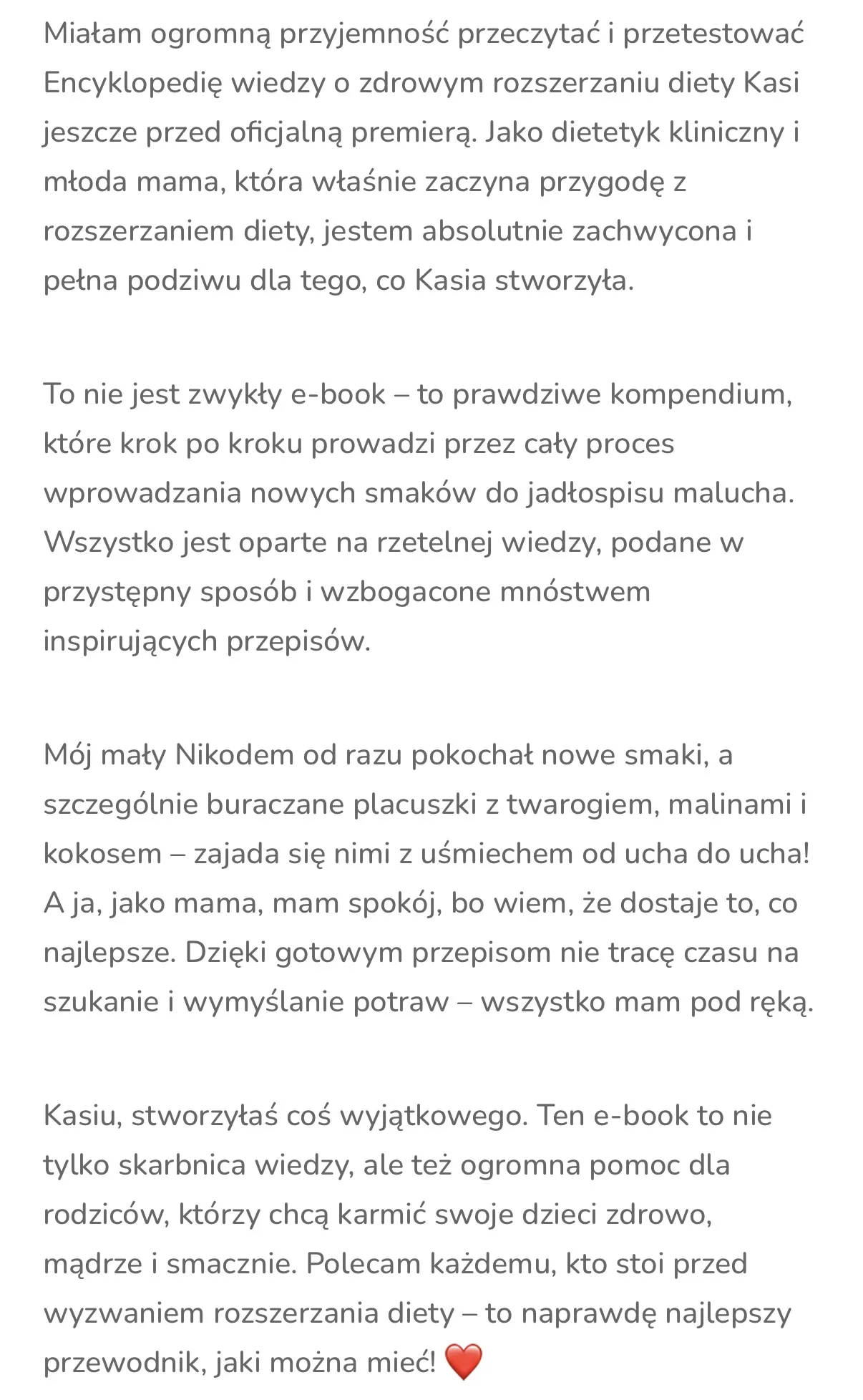 Opinia dietetyka klinicznego o ebooku Kasi Kowalik